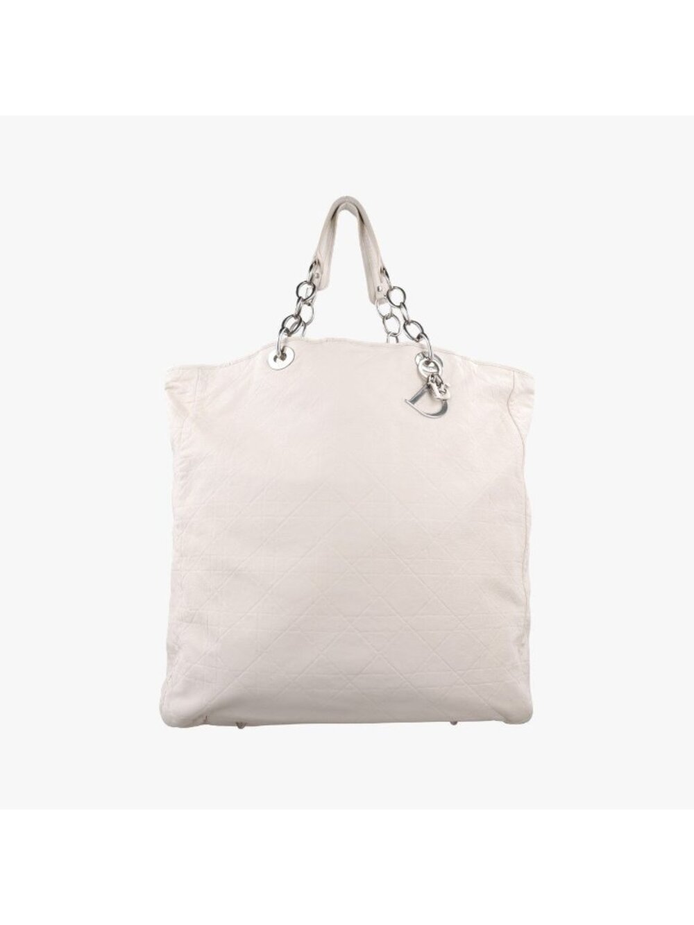 Dior Cannage Soft Shopping White Lambskin